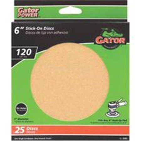 GATOR FINISHING 6In Gold Stick-On Disc 120# 3243 8212565